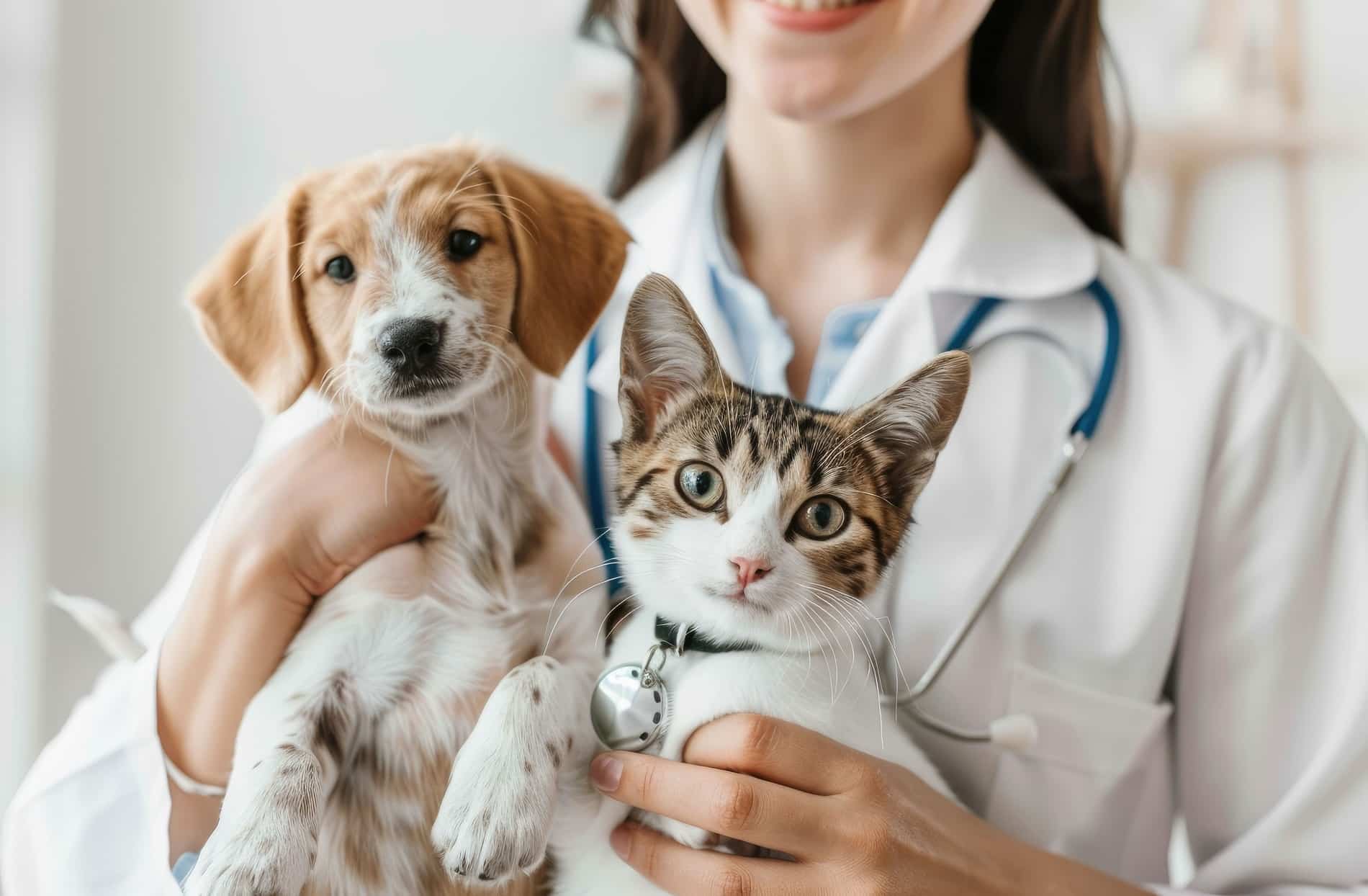 Cat and dog at Pine Grove Animal Hospital